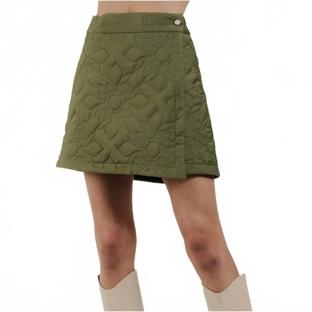 NEW LOVE THE LABEL melanie quilted mini skirt in olive